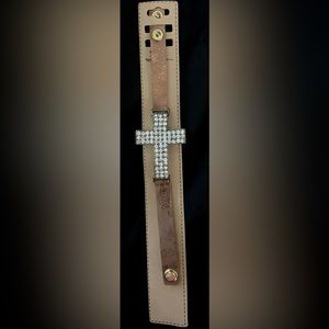 Diamond cross bracelet